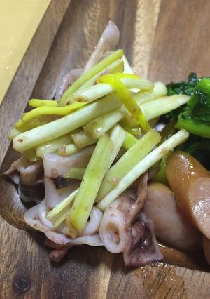 発芽にんにくとヤリイカの炒めもの⭐︎-レシピのメイン写真