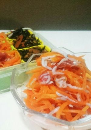 人参しらす梅和え：冷凍お弁当野菜おかず-レシピのメイン写真