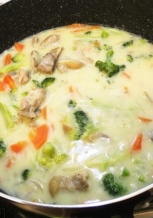ルウで簡単！鶏もも肉のクリーム煮♪-レシピのメイン写真