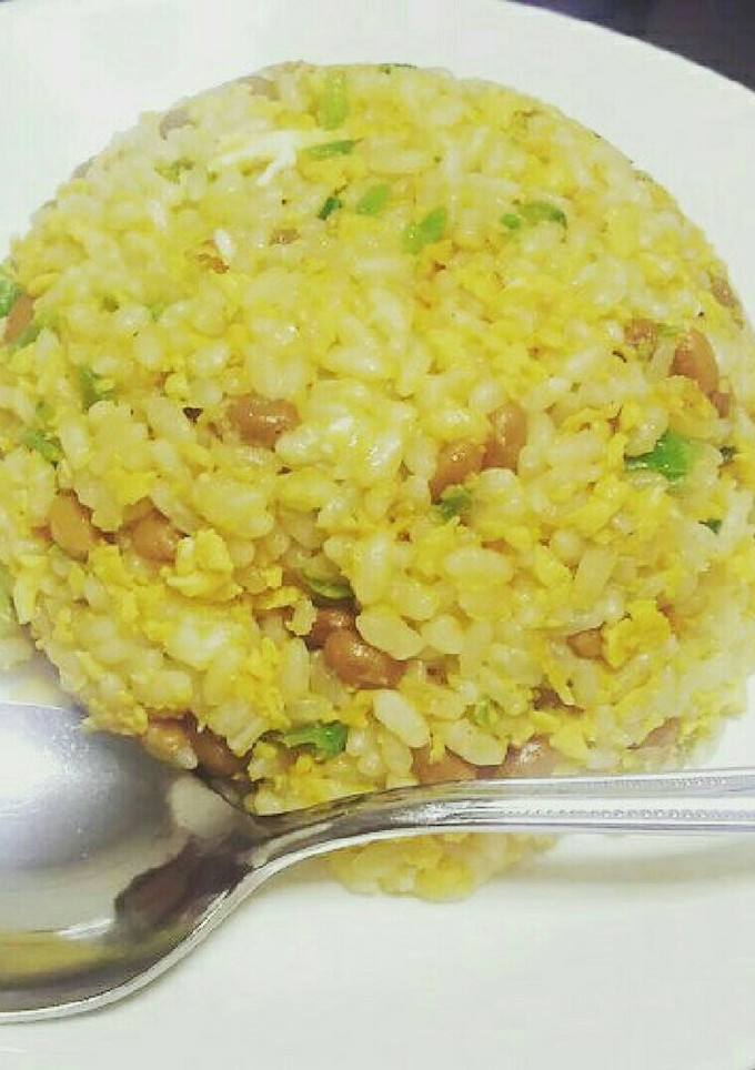 簡単☆納豆と絹さやの卵チャーハン-レシピのメイン写真