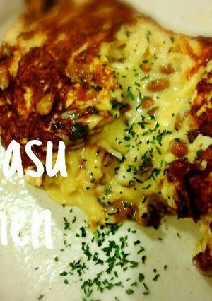 納豆チーズオムレツ-レシピのメイン写真