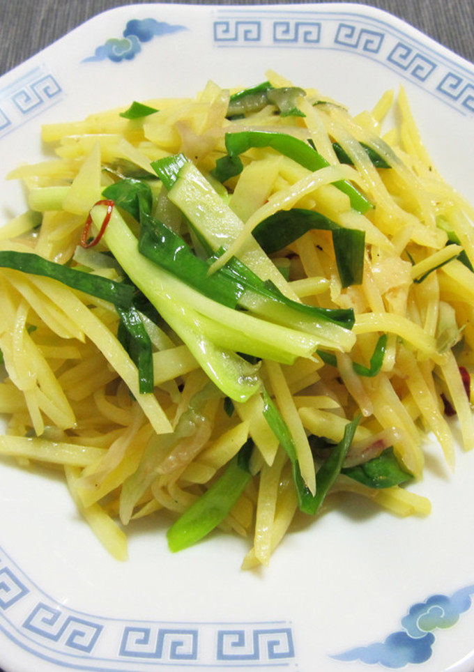 じゃがいもと搾菜のぴり辛炒め-レシピのメイン写真