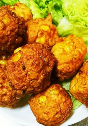 はんぺんとスイートコーンのふんわり揚げ-レシピのメイン写真