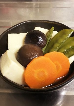 高野豆腐としいたけの煮物-レシピのメイン写真
