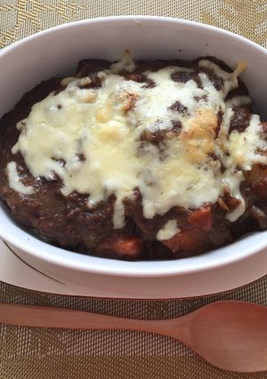 少年の夢⁈チーズハンバーグカレードリア-レシピのメイン写真