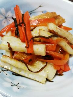 ちくわとにんじんの塩昆布炒め-レシピのメイン写真