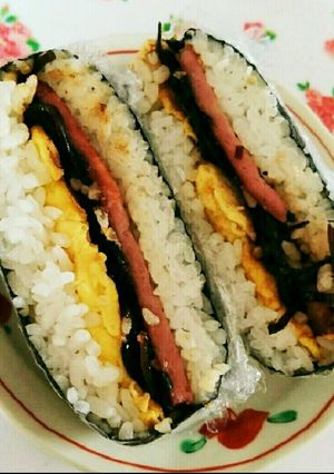 しそ昆布+ポーク玉子おにぎらず♥-レシピのメイン写真