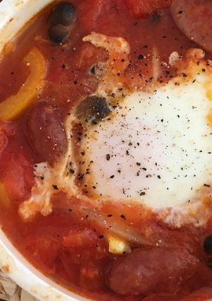 レンジでお手軽フラメンカエッグ-レシピのメイン写真
