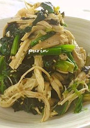 レンジで♪ほうれん草と鶏肉のナムル風-レシピのメイン写真