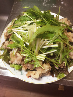サラダ風揚げ豚ポン酢がけ♪-レシピのメイン写真