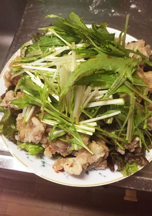 サラダ風揚げ豚ポン酢がけ♪-レシピのメイン写真