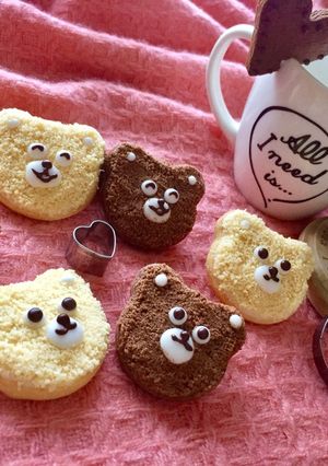 かわいい♡モコモコくまさんチョコクッキー-レシピのメイン写真