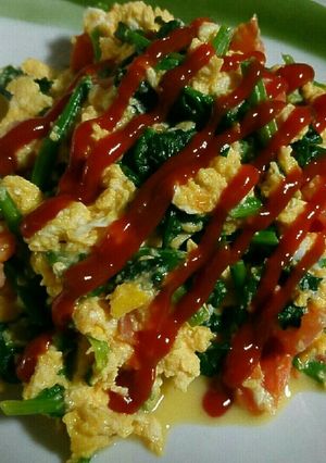 朝忙しい時のトマトスクランブルエッグ-レシピのメイン写真