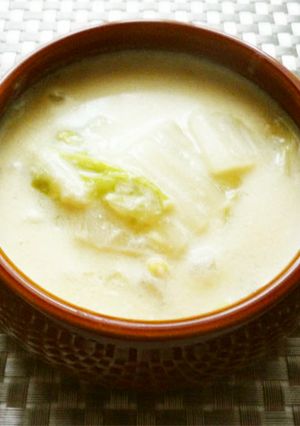 白菜と豆乳のとろとろスープ-レシピのメイン写真