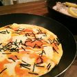 簡単!!明太チーズ餅のオープンオムレツ