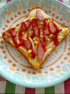 *新玉ねぎとウィンナーのマヨトースト!*-レシピのメイン写真