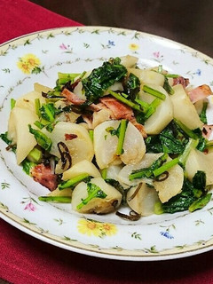 かぶとベーコンの塩昆布炒め☆-レシピのメイン写真