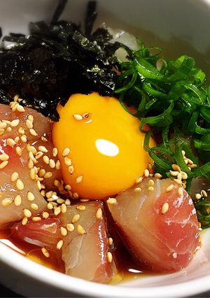チヌ(黒鯛)のユッケ風☆-レシピのメイン写真
