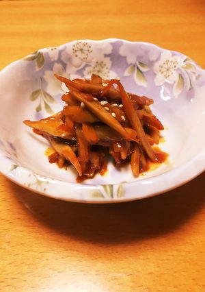 ❁韓国風♡ピリ辛ごぼう❁-レシピのメイン写真