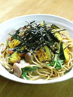 秋味☆わさび醤油な和風パスタ-レシピのメイン写真