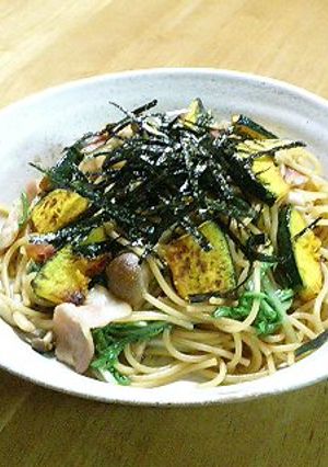 秋味☆わさび醤油な和風パスタ-レシピのメイン写真