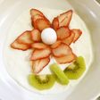 楽しい♪ヨーグルトアート♡いちご♡花