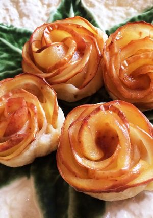 【おうちcafe】薔薇のアップルパイ-レシピのメイン写真