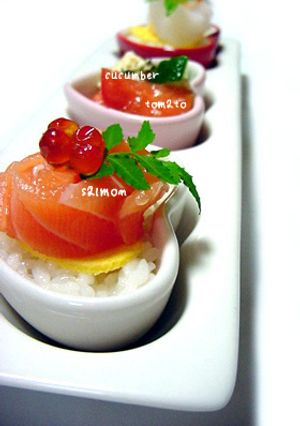 ミニハート寿司ケーキ-レシピのメイン写真