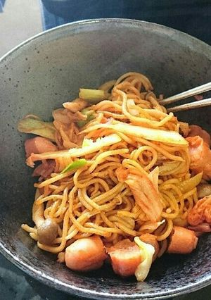 【男飯】 キムチ焼そば-レシピのメイン写真
