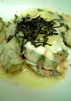 オクラdeたらこチーズ-レシピのメイン写真