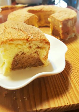 チョコで２層シフォンケーキ-レシピのメイン写真