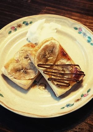 余った生地で作るオープンバナナパイ-レシピのメイン写真