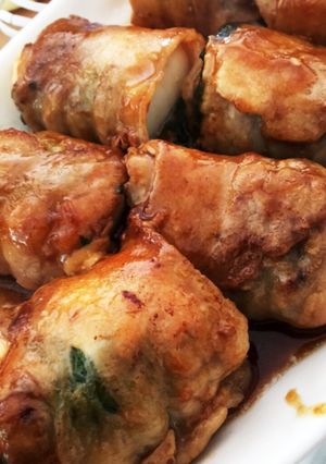 簡単やみつき！豚バラと大葉の豆腐巻き-レシピのメイン写真