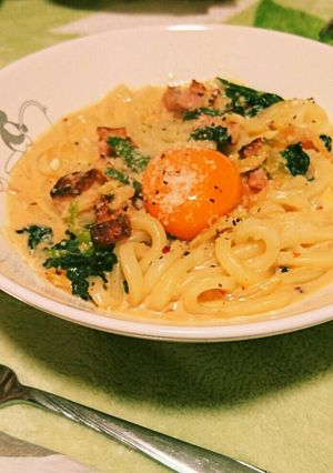 ☆キムカルボうどん☆-レシピのメイン写真
