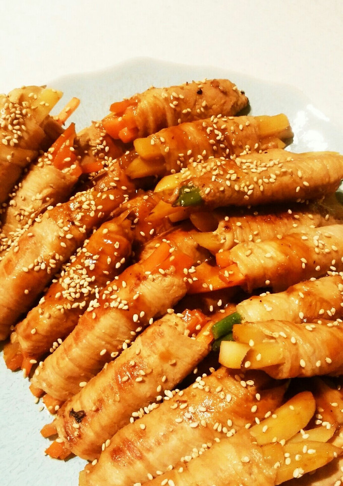 焼肉のタレで！簡単野菜の肉巻き♪-レシピのメイン写真