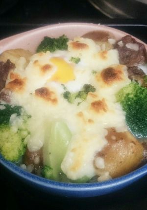 残り物カレー♥お餅チーズグラタン♪簡単！-レシピのメイン写真