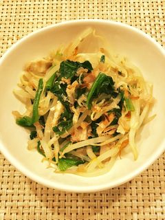 レンジで簡単!ほうれん草ともやしのお浸し-レシピのメイン写真