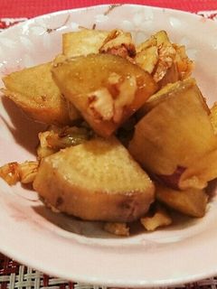 簡単☆さつまいもと胡桃の甘辛煮-レシピのメイン写真