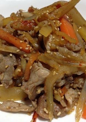 【減塩・低タンパク】ヤーコンのきんぴら-レシピのメイン写真