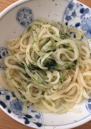 白だしオリーブオイルかけうどん-レシピのメイン写真