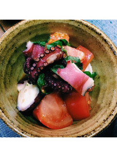 たことトマトのわさび醤油和え-レシピのメイン写真