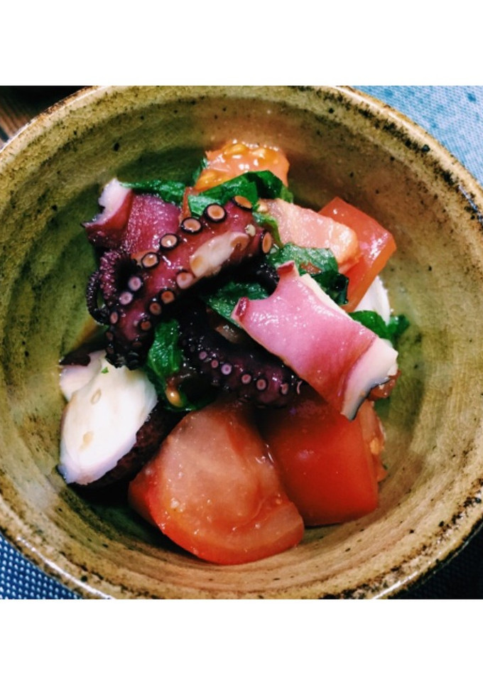 たことトマトのわさび醤油和え-レシピのメイン写真