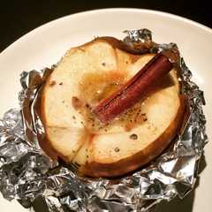 รูปของ ヘルシーデザート 焼きリンゴ