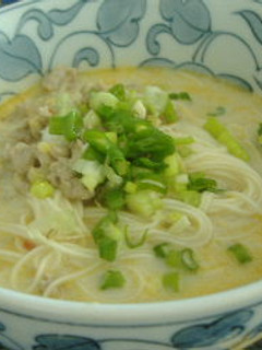 ピリカラ豆乳スープのそうめん-レシピのメイン写真