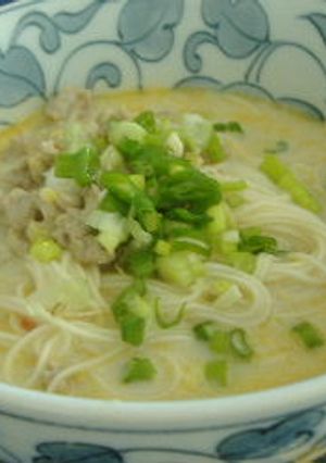ピリカラ豆乳スープのそうめん-レシピのメイン写真