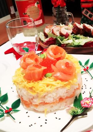 ひな祭りに！お祝いに！簡単ケーキ寿司-レシピのメイン写真