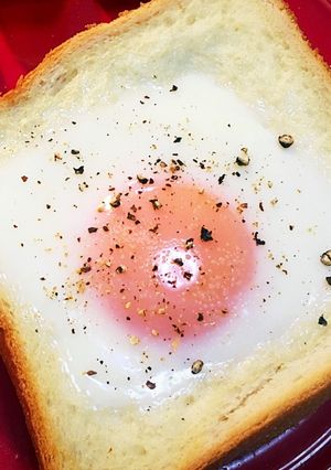 簡単朝食ダイエット！ノンオイル卵トースト-レシピのメイン写真