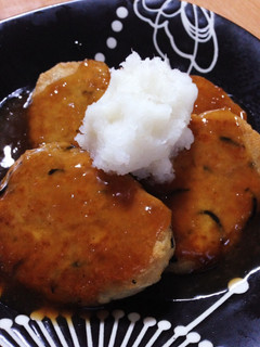 節約ヘルシー!揚げ出し風豆腐ハンバーグ-レシピのメイン写真