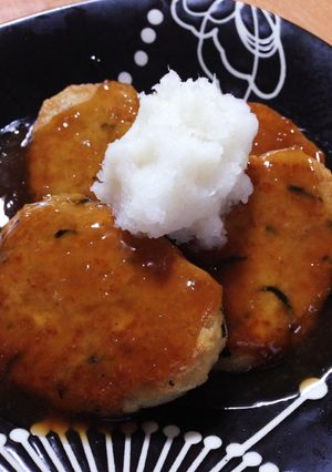 節約ヘルシー！揚げ出し風豆腐ハンバーグ-レシピのメイン写真