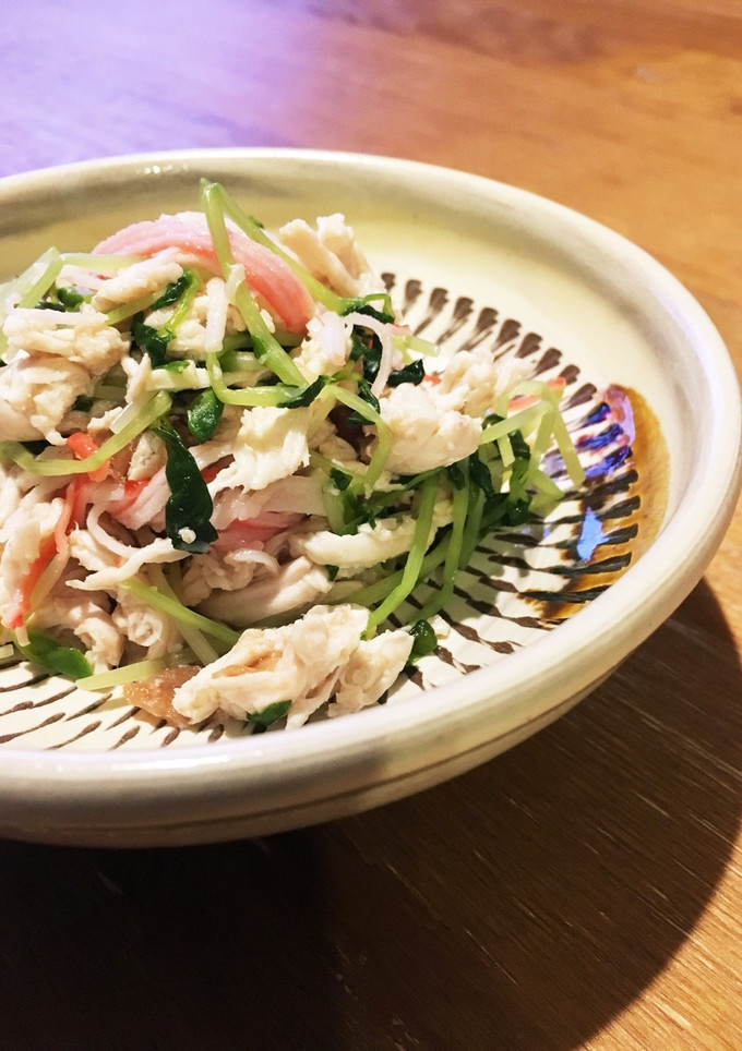 ささみと豆苗のおかずサラダ-レシピのメイン写真